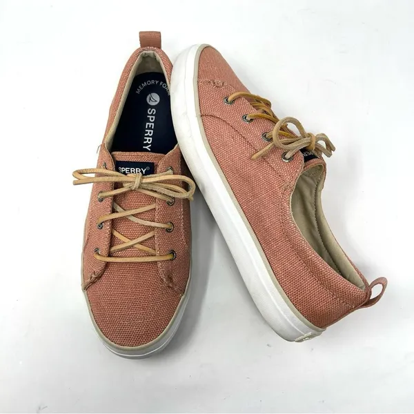 Sperry Women’s Crest Vibe Canvas Sneakers Terracotta 9.5 Excellent Condition - Image 2