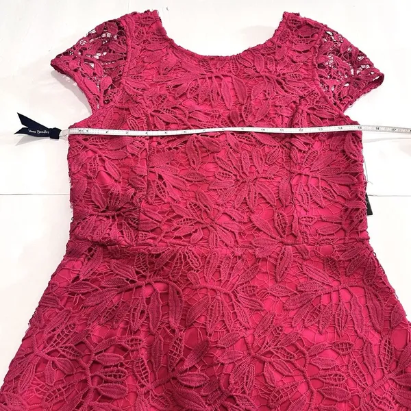 NWT Lulus‎ Right Sheer, Right Now Magenta Lace Bodycon Dress MEDIUM - Image 8