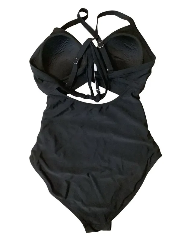 Eomenie Size Medium Black One Piece Tummy Control Cutout High Waisted Swimsuit. - Image 7