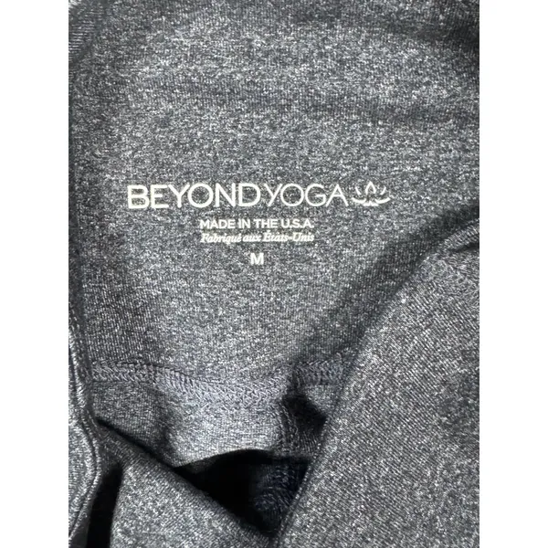 Beyond Yoga Spacedye High Waist Long Leggings M Charcoal Gray Made USA 28" - Image 6