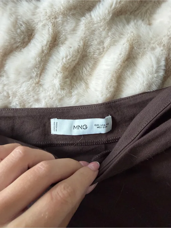 Mango chocolate brown wrap mini skirt - Image 2
