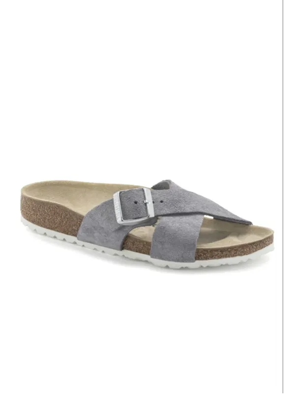 Women's Birkenstock Siena Suede Sandals Purple Shimmer Cross Strap Size 9 40 - Image 9