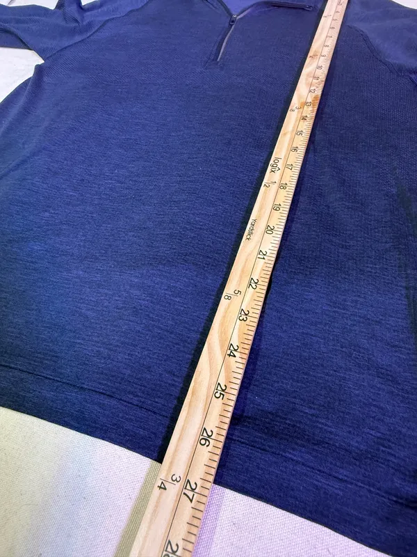 Lululemon Men’s Metal Vent 1/2-Zip Tech “Pelaton” Navy Size Medium - Image 3