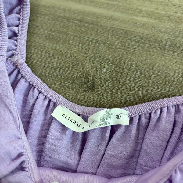 Altar'd State Light Purple Short Sleeve Dress Women Size Small - Image 5