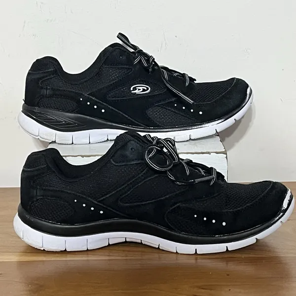 Dr Scholl's Women's Frida Tech Running Shoes Black‎ & White Size 9.5 - Image 2