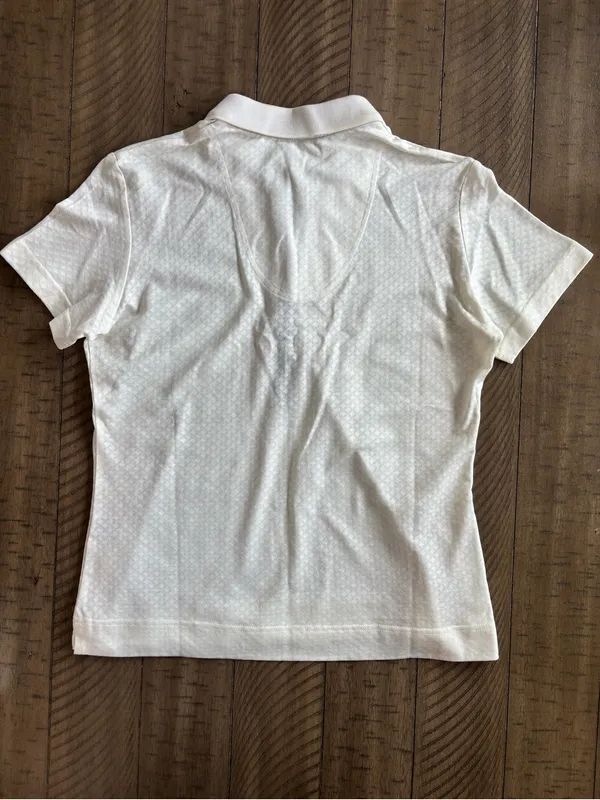 Sport Haley Women's White Polo with Black Contrast Placket - Image 6