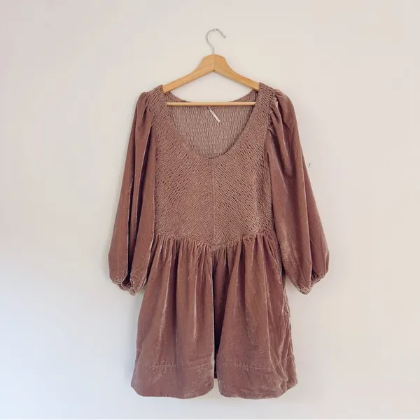 Free People Farrier Velvet Mini Dress - Image 6