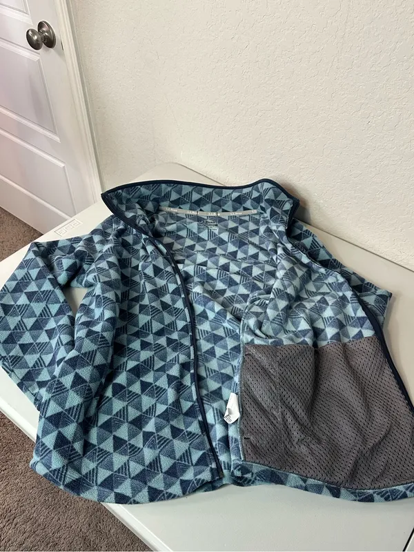 L.L. Beans Women’s Full Zip Geometric Print Classic Fleece Jacket Size XL - Image 9
