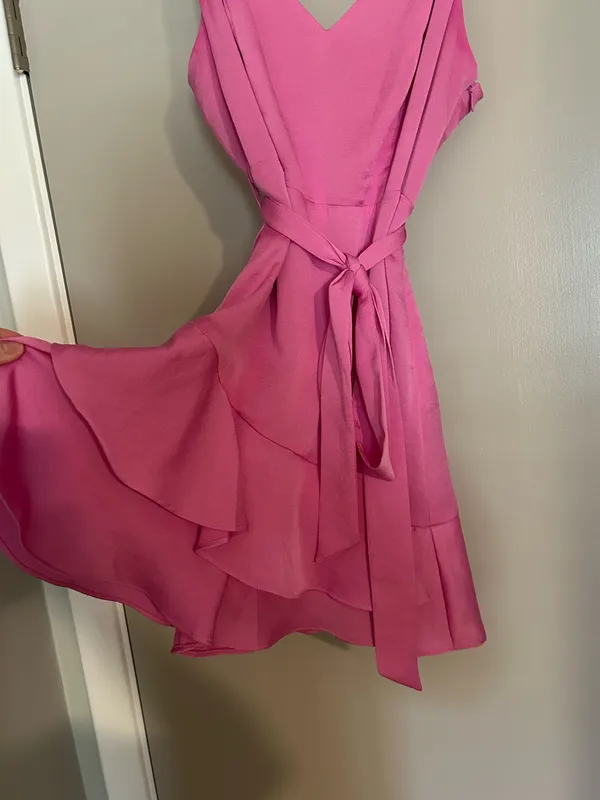 Express Hot Pink Ruffle Romper - Image 2