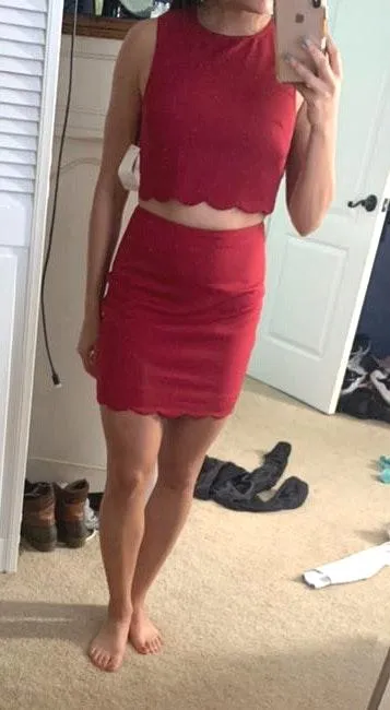 Tobi -Red Top & Skirt Set - Image 6