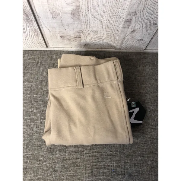 Horze Womens Equestrian Riding Breeches Tan Beige Knee Patch Pants USA 26 - Image 3