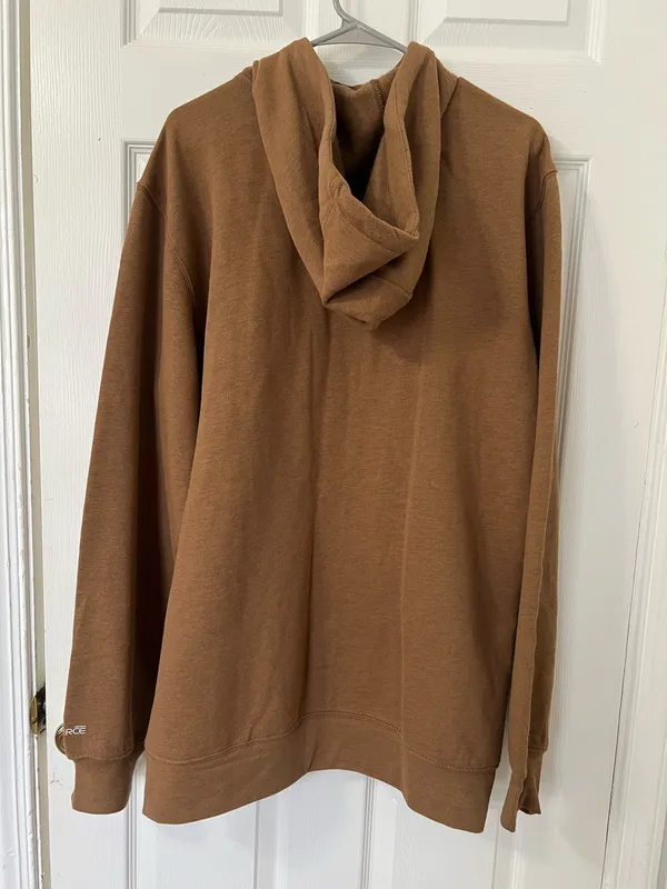 Carhartt FR Flame Resistant Zip Hoodie Brown CAT 3 NFPA 70E Mens Size M Tall - Image 5