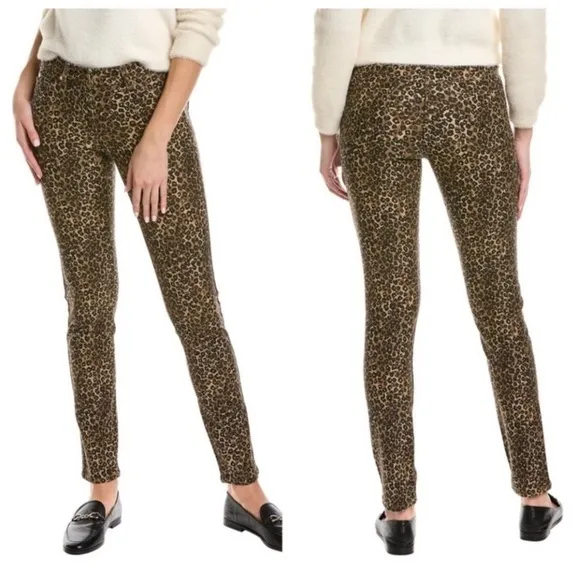 J. McLaughlin Lexi Leopard Print Straight Leg Jeans Size 6 - Image 2