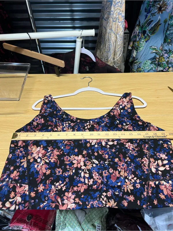 We Wander Floral Longline Sports Bra Crop Top 2X - Image 9