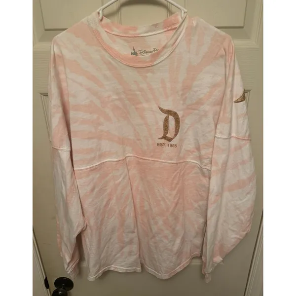 Disneyland Women's Disney Parks Rose Gold TieDye Long Sleeve Spirit Jersey Small - Image 2
