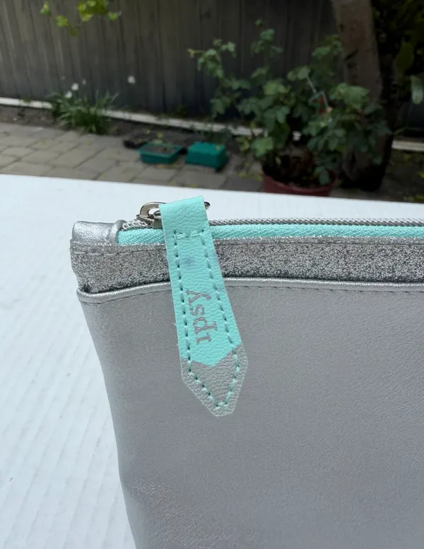 Silver Metallic Makeup Bag Cosmetic Pouch Travel Organizer Zipper Case - Image 4