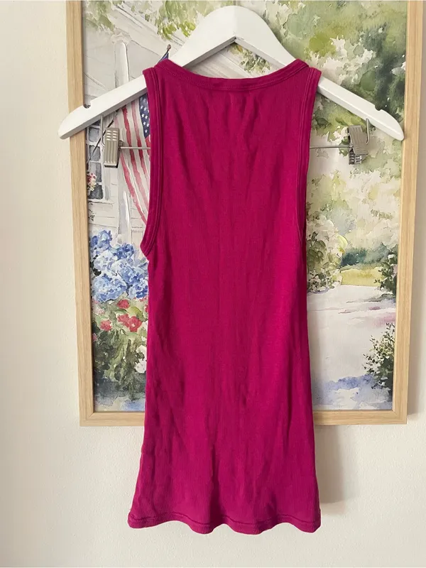 Ralph Lauren Y2K Vintage Pima Cotton Ribbed Cami Tank Top Small - Image 5