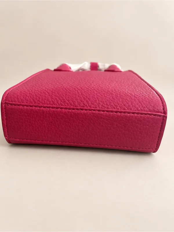 New Magenta Pink Mini Tote Crossbody Bag - Image 4