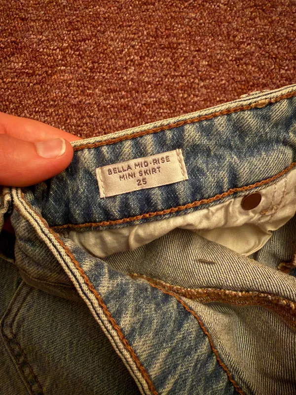 PacSun Skirt Denim Mini 25 Light Blue - Image 4