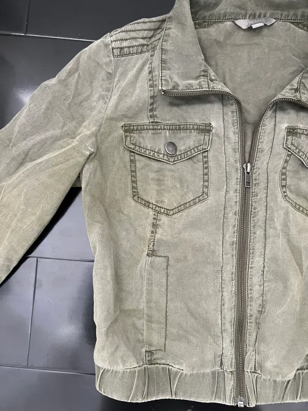 Rubbish Olive Army Green Jacket Small - Image 2