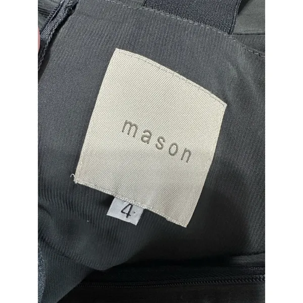 MASON by Michelle‎ Mason Charcoal Grey Cutout Square Neck Skater Mini Dress 4 - Image 7