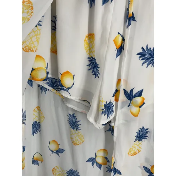 Altar'd State Womens Maxi Skirt Tropical Pineapple Lemon Print White Small - Image 6