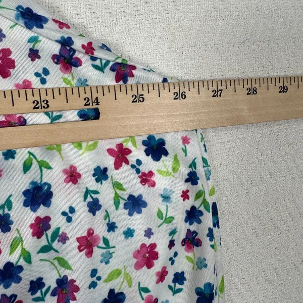 Vintage 1X Joro Womens Blouse Hawaiian MuuMuu Peasant Top Short Sleeve Floral‎ - Image 6