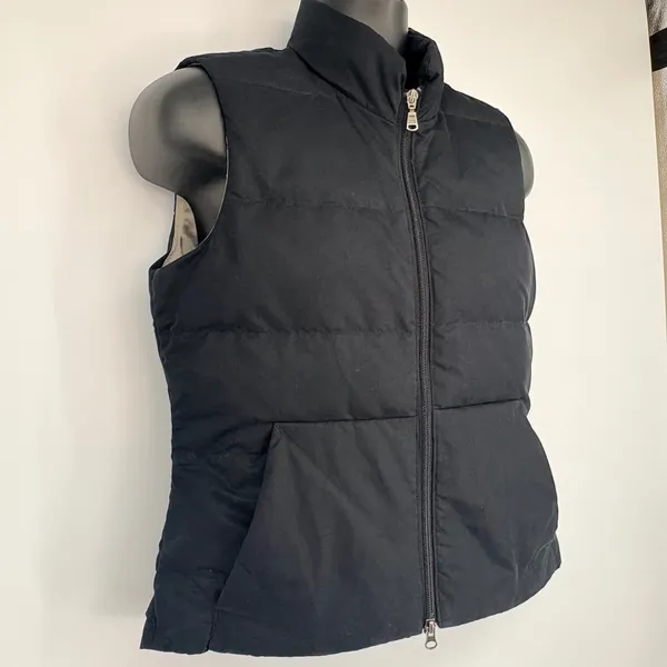Eddie Bauer Black Down Puffer Vest Womens SM‎ Gorpcore Outdoor Ski Winter - Image 2