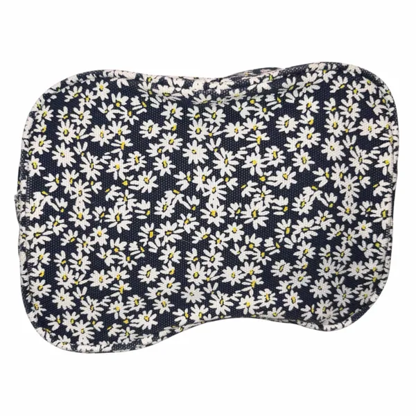 Lands’ End Navy Blue Canvas Daisy Drawstring Bucket Bag Shoulder Bag Crossbody - Image 4