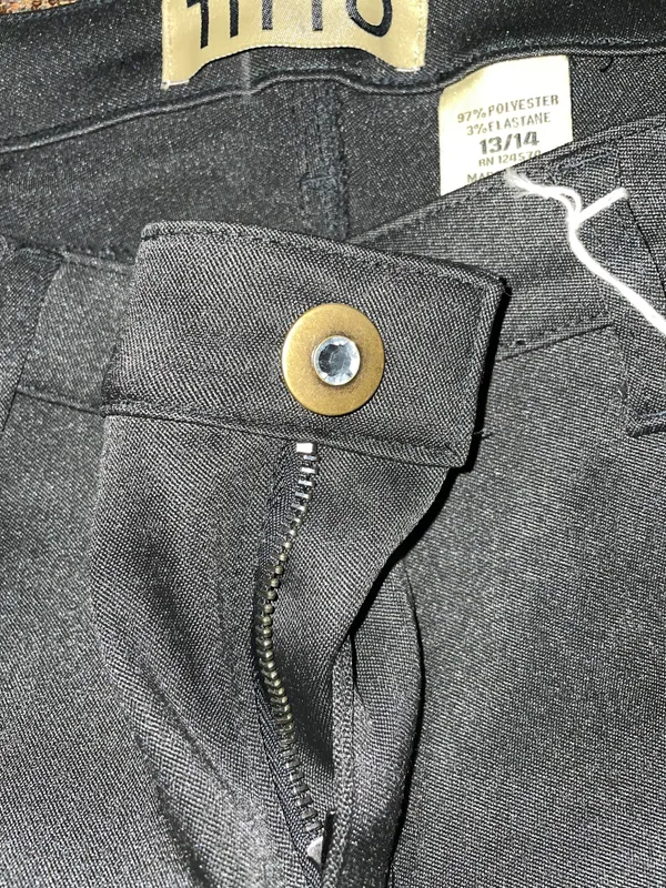 Titto Black Canvas Pants NWT Size 14 - Image 4