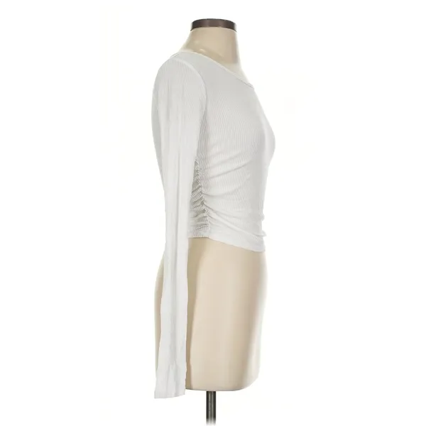 Alo White Gather Long Sleeve XS Top - Image 3