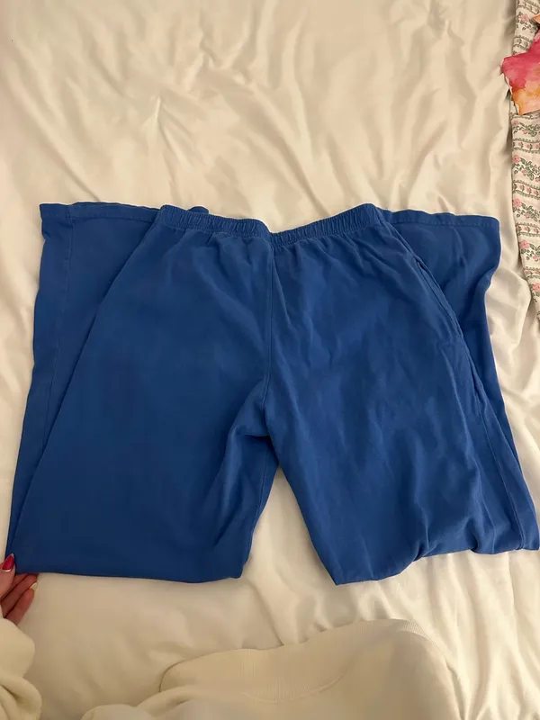 Electric Blue Brandy Melville Sweatpants - Image 3