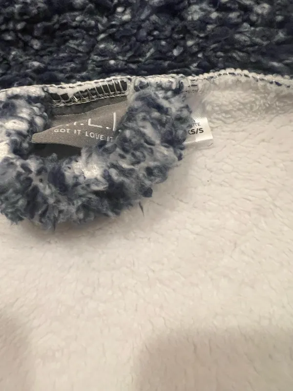 Sherpa jacket oversized Blue - Image 2