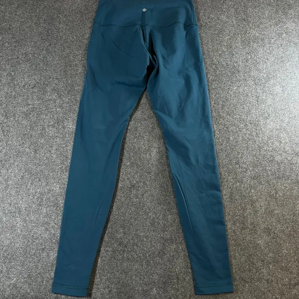 Lululemon Wunder Under High Rise Leggings Teal Dark Green Size 8 Activewear - Image 2