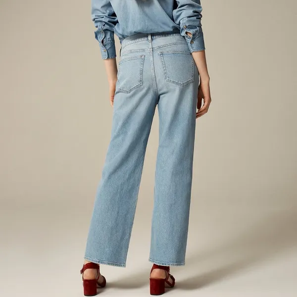 NWT!! J. CREW '96 Slim Wide Jeans Synniva Wash Denim High Rise Waist Size 33 - Image 6
