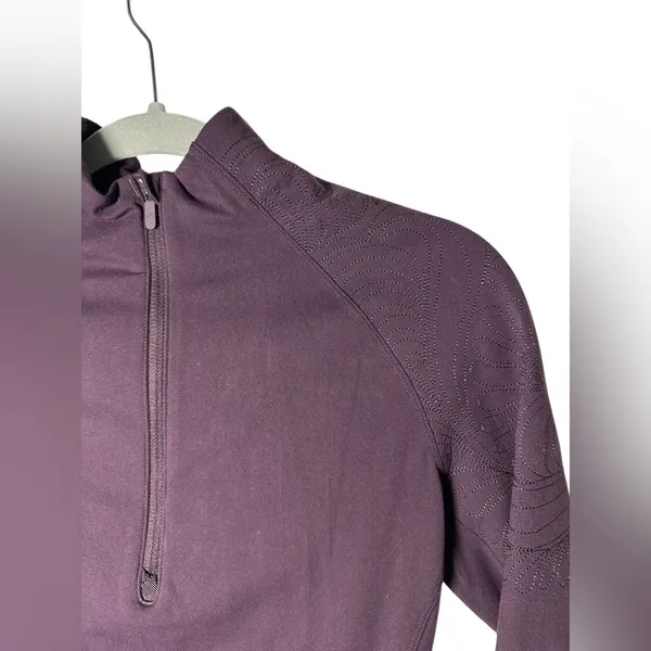 Lululemon Run Toasty‎ Tech Half Zip Pullover Black Cherry Womens 4 - Image 5