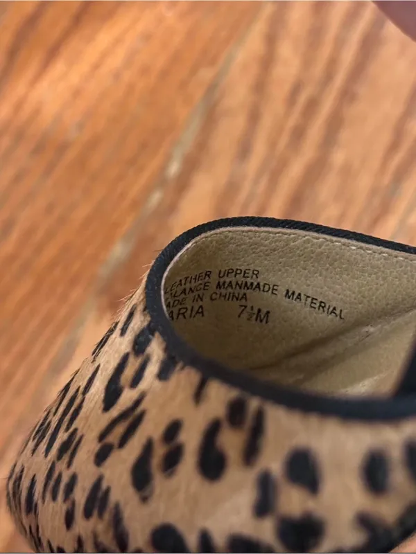 NEW Levity Cheetah Print Point Toe Slingback Heels Size 7.5 - Image 6