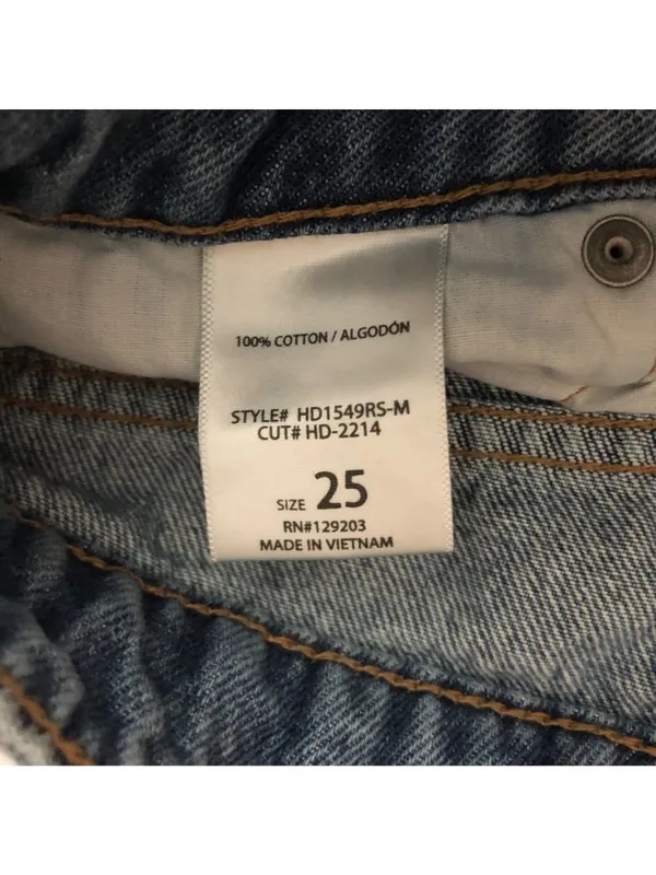 Hidden Los Angeles Womens Blue The Tracey Cropped Straight-Leg Jeans Size 25 - Image 4