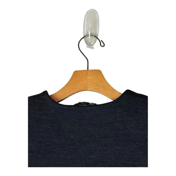 Zara Shirt Women Small Gray Crew Neck Sleeveless Knit Side Slit Tank Top Tunic‎ - Image 6