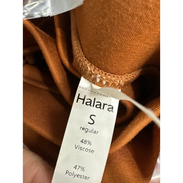 Halara Wide Leg Pants Womens‎ Size S NWT Orange Pull On Stretch Lounge Casual - Image 4