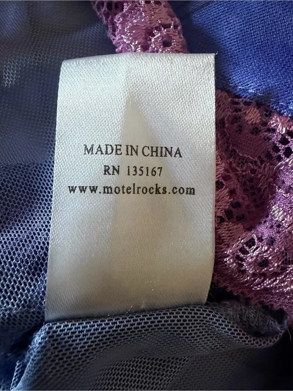 Motel Rocks Crop Top Cami Floral Romantic Coquette Cottagecore Top XS Purple - Image 10