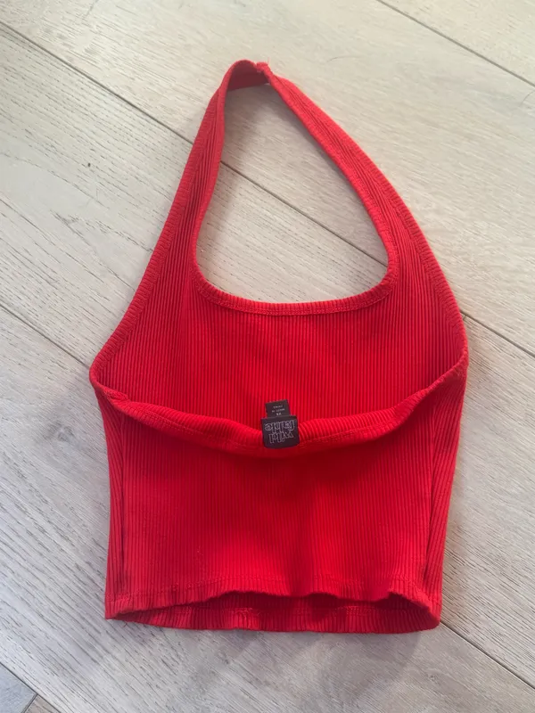 Wild Fable Ribbed Halter Tank Cropped Top - Image 2