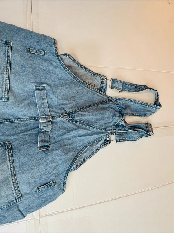 No Boundaries Light Blue Denim Short Overalls for Women - Image 6
