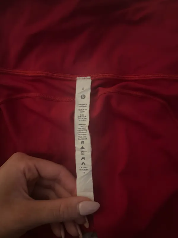 Red Lululemon Align High-Rise Pants 25" - Image 2