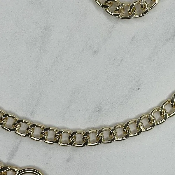 Chunky Draped Gold Tone Chain Link Belt Adjustable Y2K One Size OS ✨ - Image 10