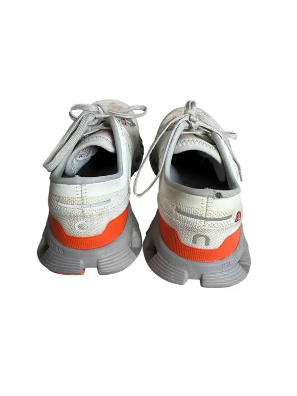 ON Cloud Women’s Gray Orange Sneakers Size 6.5 - Image 8
