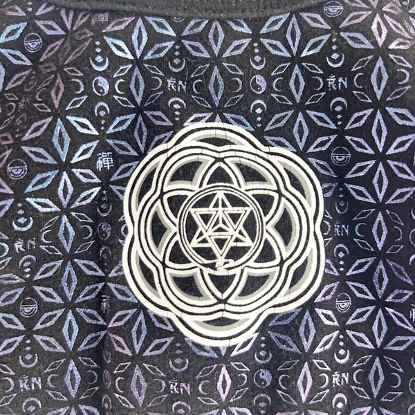 Rage Nation Womens Mind of Zen Sacred Geometry Festival‎ Racerback Sports Bra S - Image 3