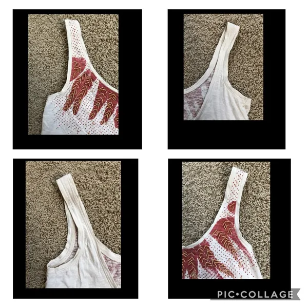 Ecote beaded polka dot tank Sz XS - Image 7