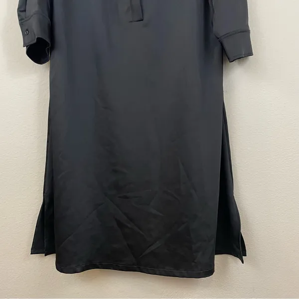 S’EDGE Black Satin 3/4‎ Sleeve Midi Dress NWT Size Medium - Image 7