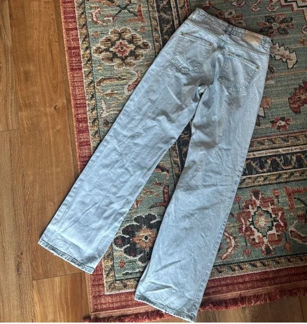 Zara High Waist Long Length Regular Leg Jeans - Image 6
